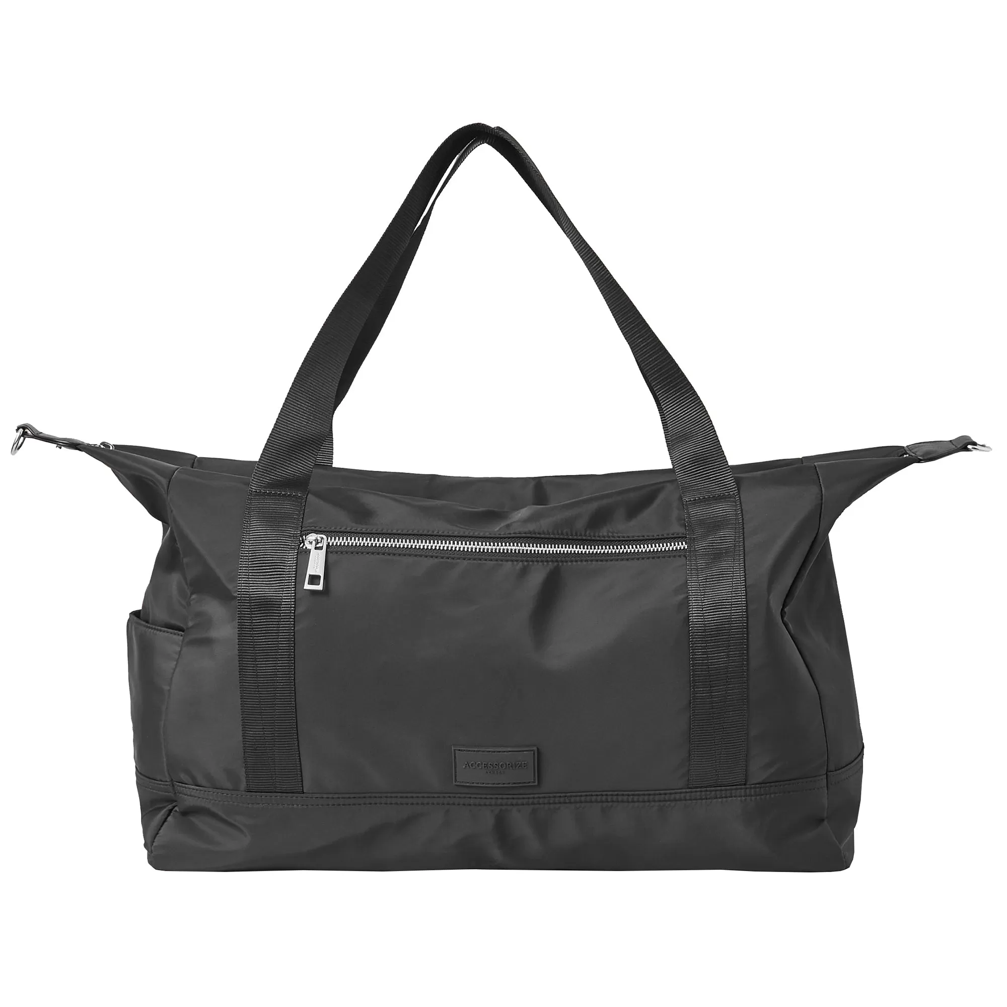 Accessorize London Women's Black Recycled Nylon Weekend Bag