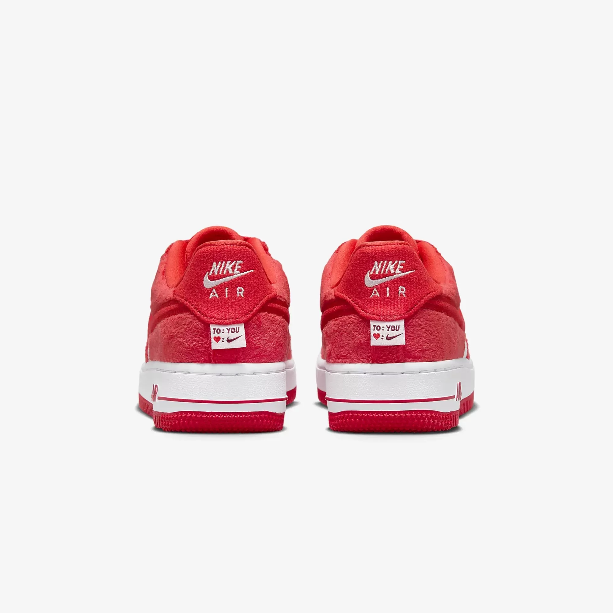 AIR FORCE 1 (GS) 'FIRE RED/LT CRIMSON-WHITE-PINK FOAM'