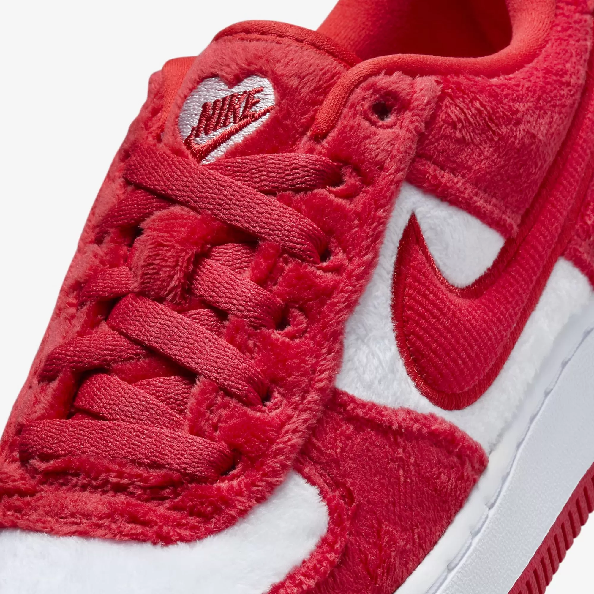 AIR FORCE 1 (GS) 'FIRE RED/LT CRIMSON-WHITE-PINK FOAM'