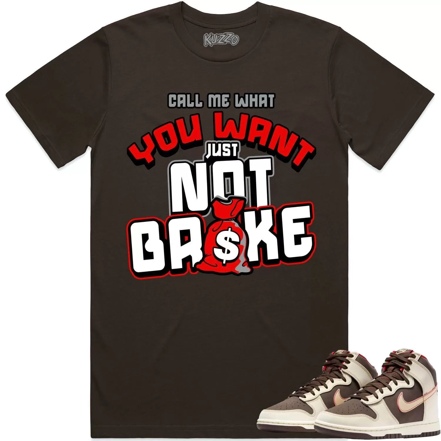 Baroque Brown Dunks Shirt to Match - RED NOT BROKE