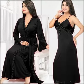 Black Flourish Nightwear - FL-0043