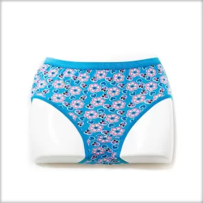 Blue Floral Print Panty