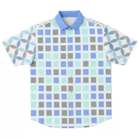 Blue Skies Ahead Short Sleeve Button Down Shirt