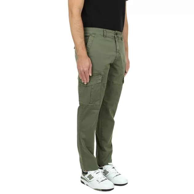 Bomboogie men's trousers with large pockets Comfy Fit PMHACKTGBT 34 olive green