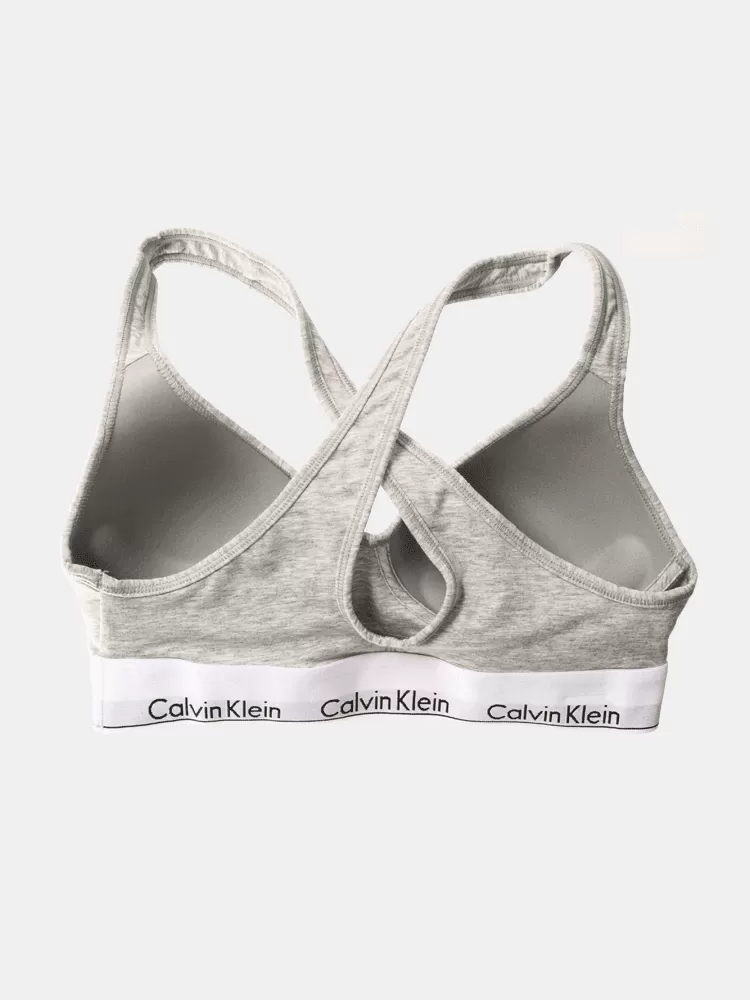 Calvin Klein Modern Cotton Lined Bralette - Grey