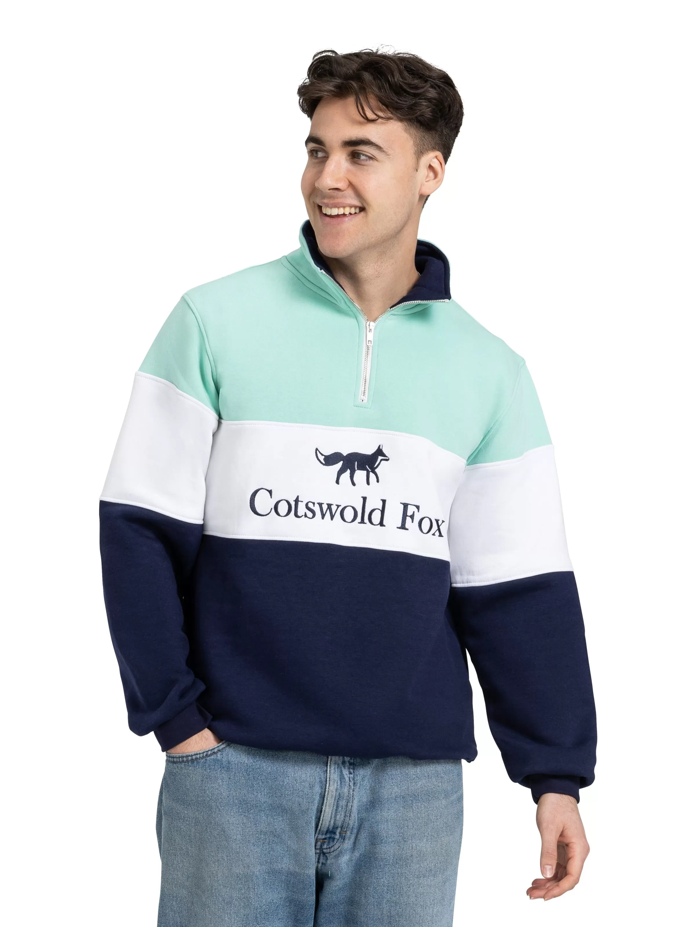 Cirencester Unisex Quarter Zip - Mint