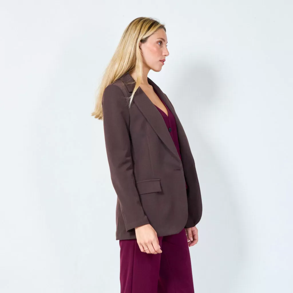 Classic single-button blazer wholesale