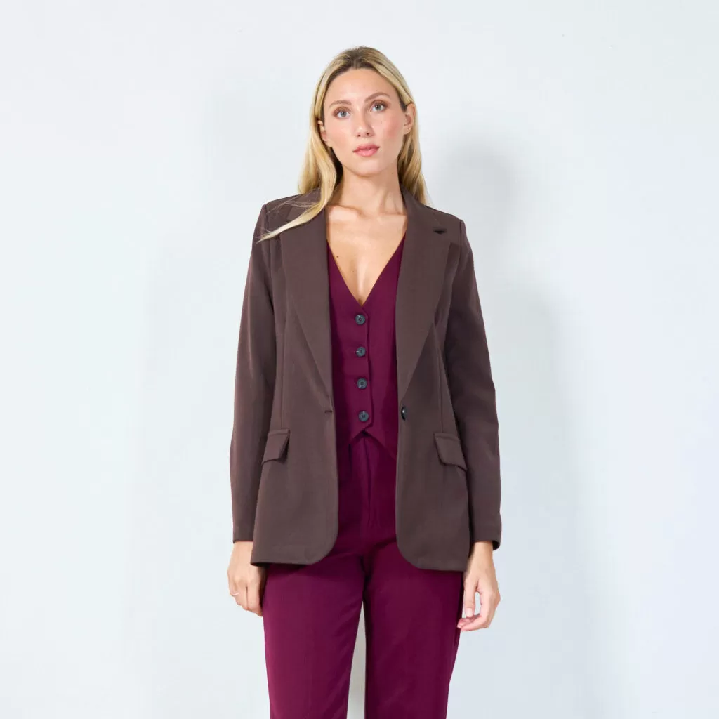 Classic single-button blazer wholesale