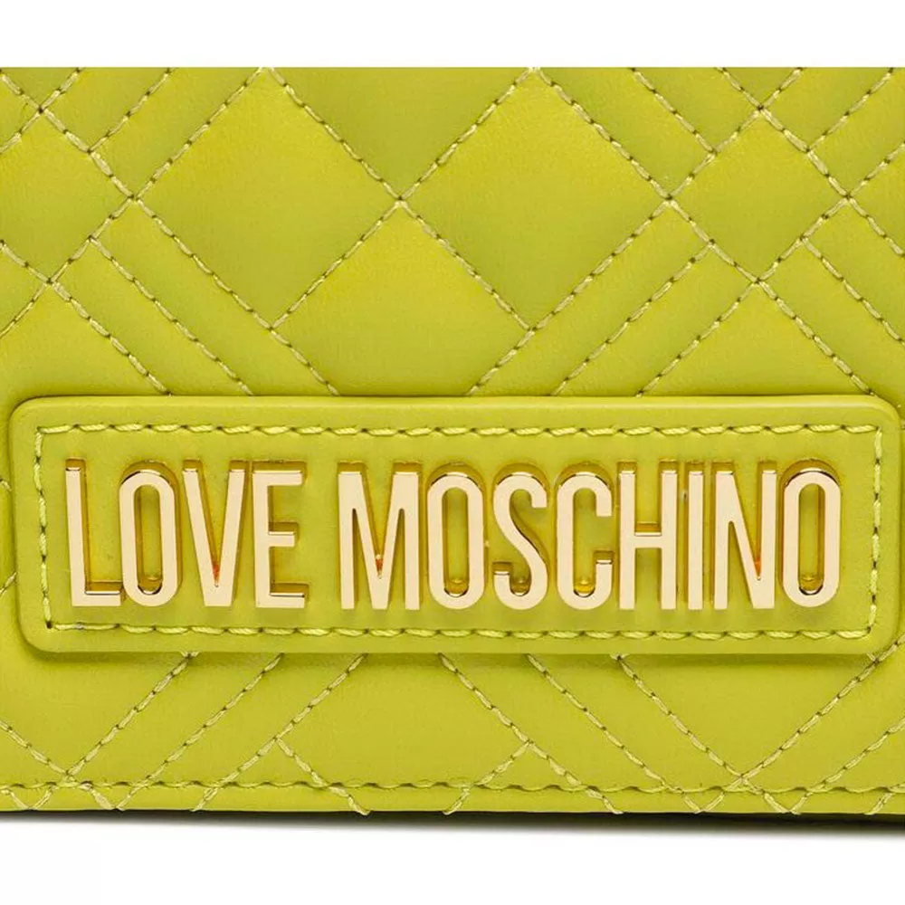 Clutch Donna con Tracolla LOVE MOSCHINO linea Shiny Quilted Lime