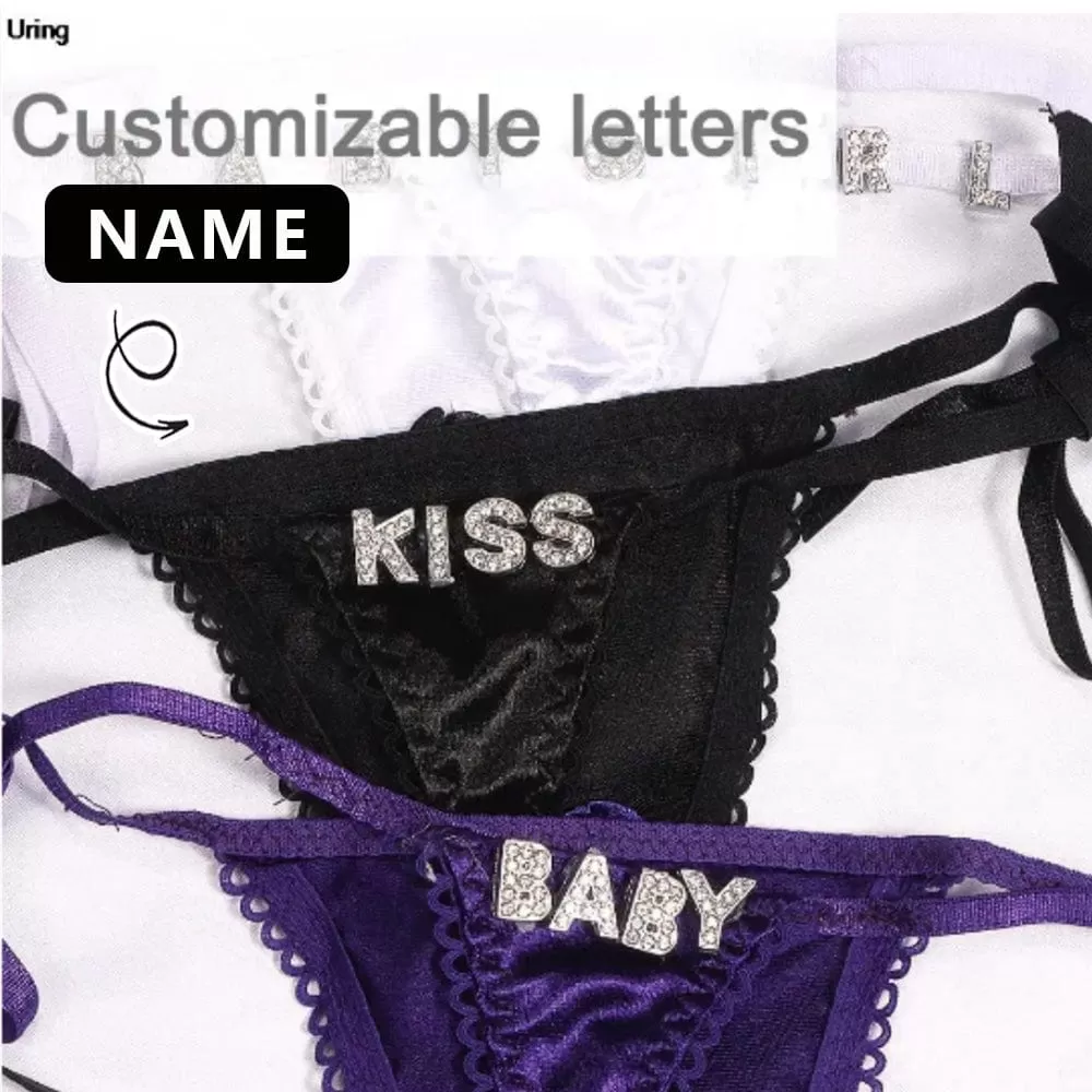 Custom Name Thong Panties Bikini Satin Personalized Women Sexy Strings Panties Lingerie Underwear Intimates Girls Gift(DHL is not supported)