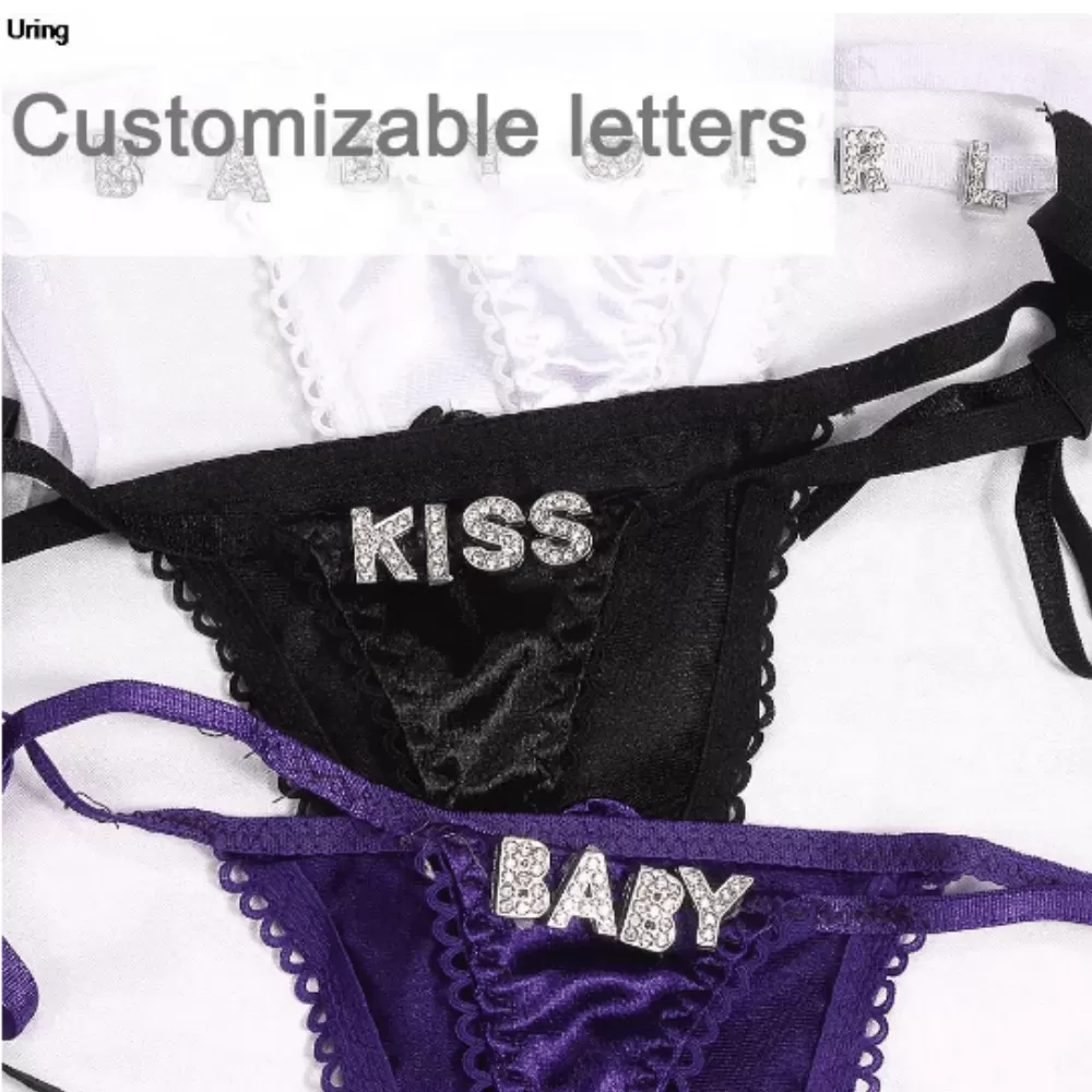 Custom Name Thong Panties Bikini Satin Personalized Women Sexy Strings Panties Lingerie Underwear Intimates Girls Gift(DHL is not supported)