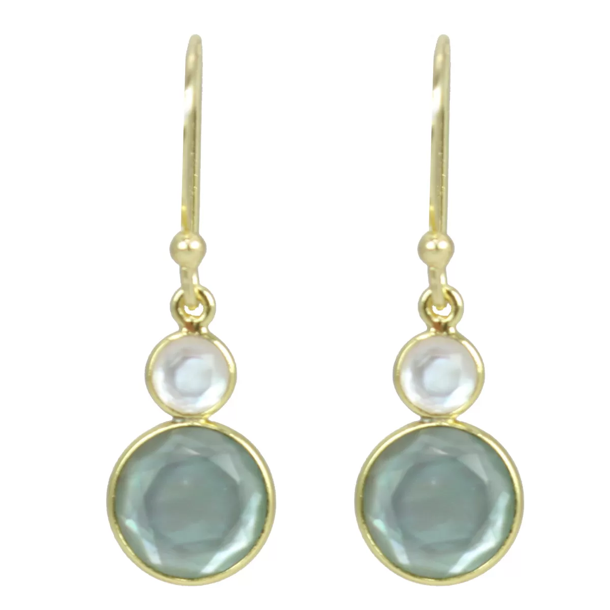 Dena Round Stone Earrings