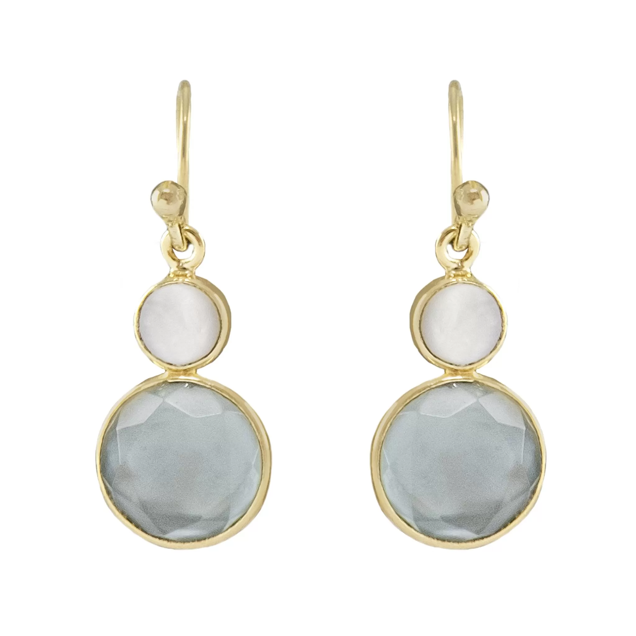 Dena Round Stone Earrings