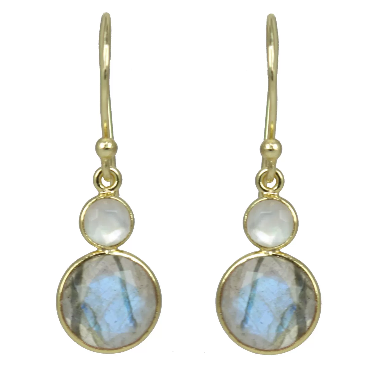 Dena Round Stone Earrings