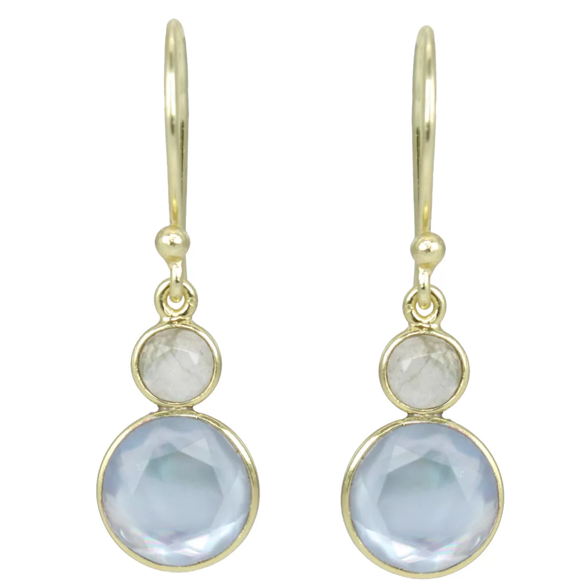 Dena Round Stone Earrings