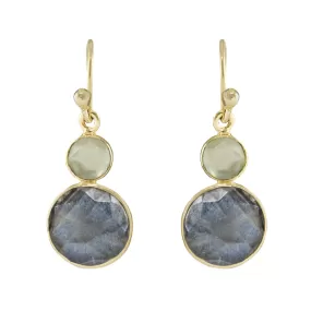 Dena Round Stone Earrings