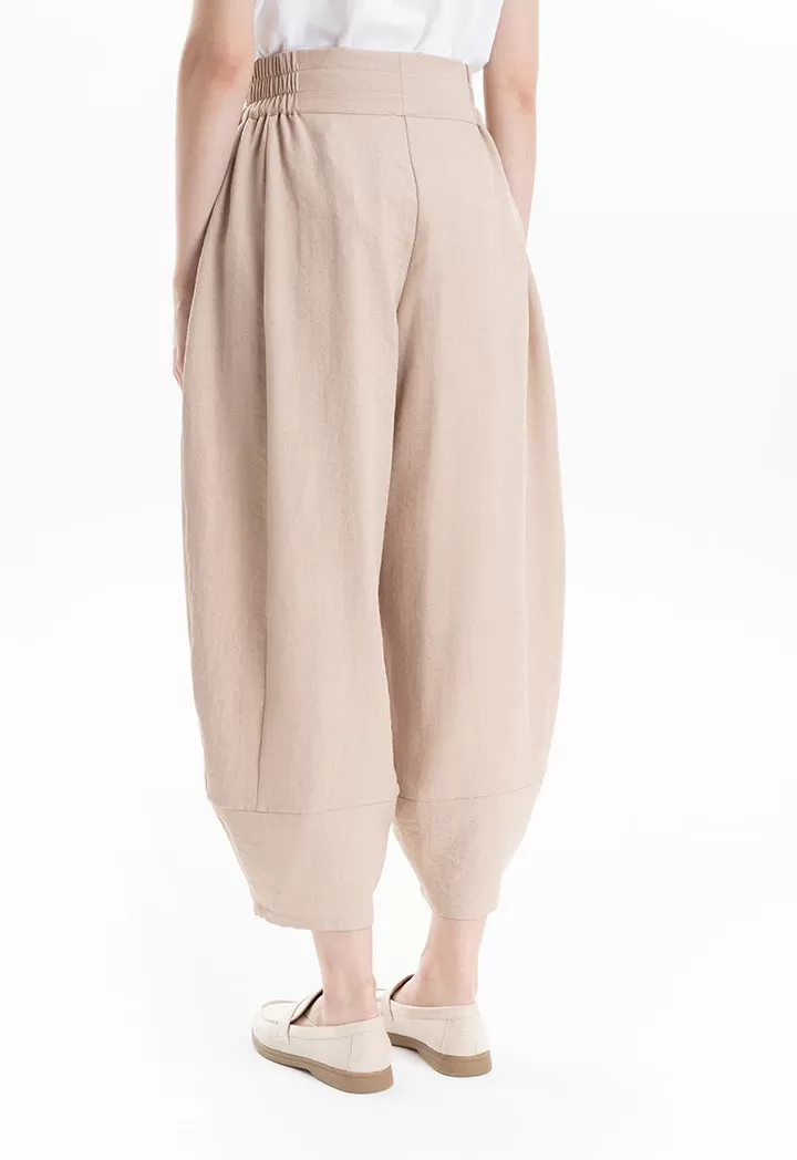 Double Pleated Solid Wide Leg Trouser