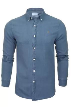 Farah 'Brewer Indigo' Denim Shirt Slim Fit - Long Sleeved