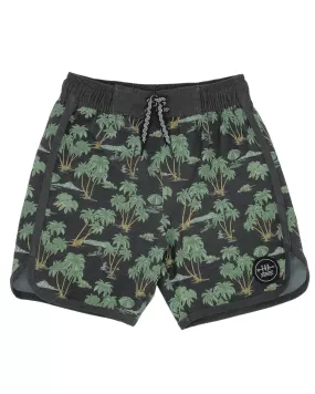 Feather 4 Arrow Vintage Aloha Boardshort - Black