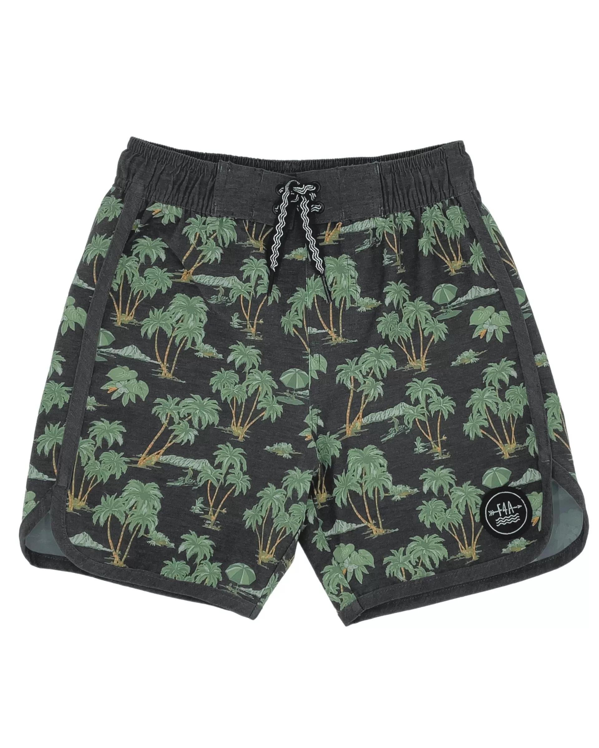 Feather 4 Arrow Vintage Aloha Boardshort - Black