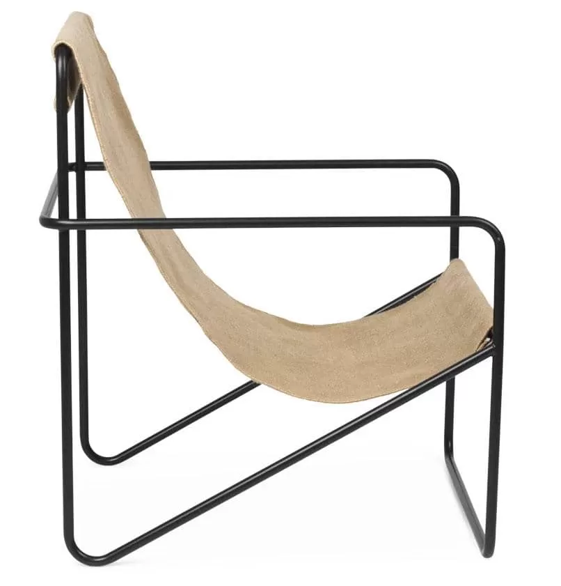 Ferm Living Desert Lounge Chair – Black/Solid Cashmere