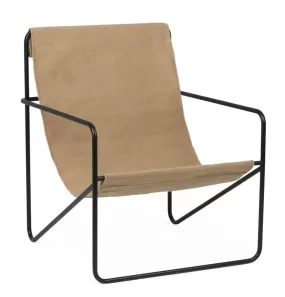 Ferm Living Desert Lounge Chair – Black/Solid Cashmere