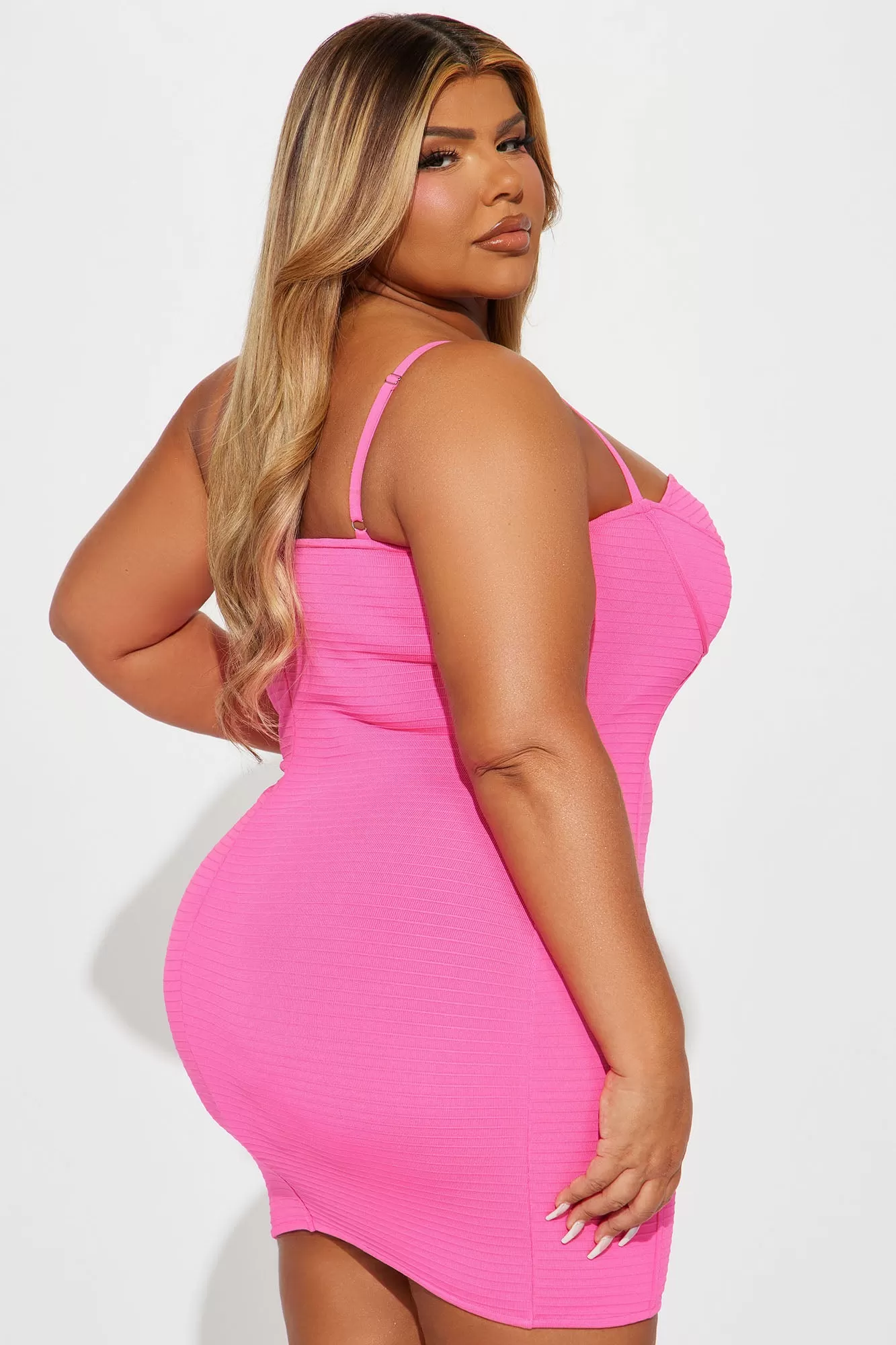 Fiora Bandage Micro Mini Dress - Hot Pink