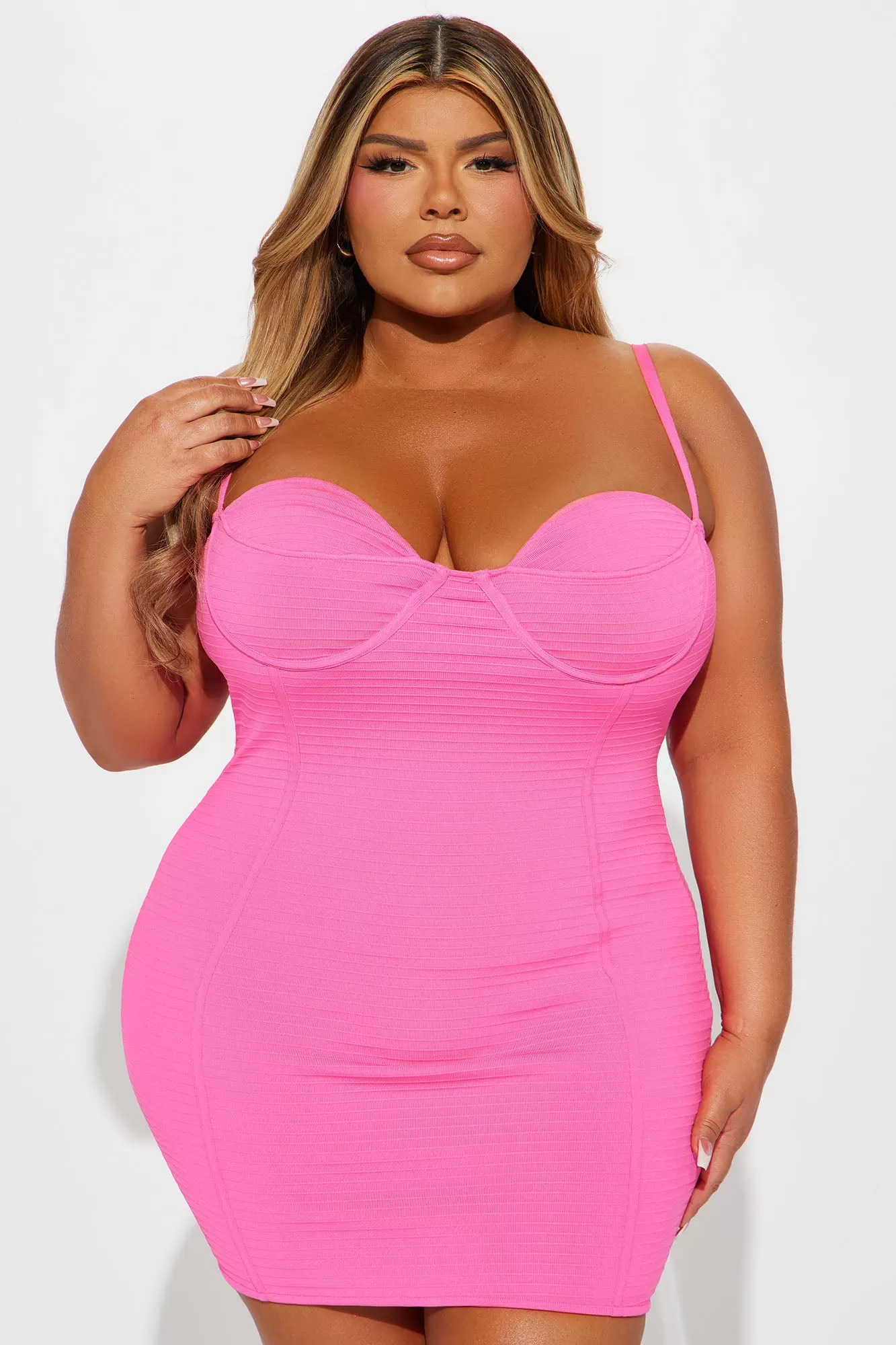 Fiora Bandage Micro Mini Dress - Hot Pink