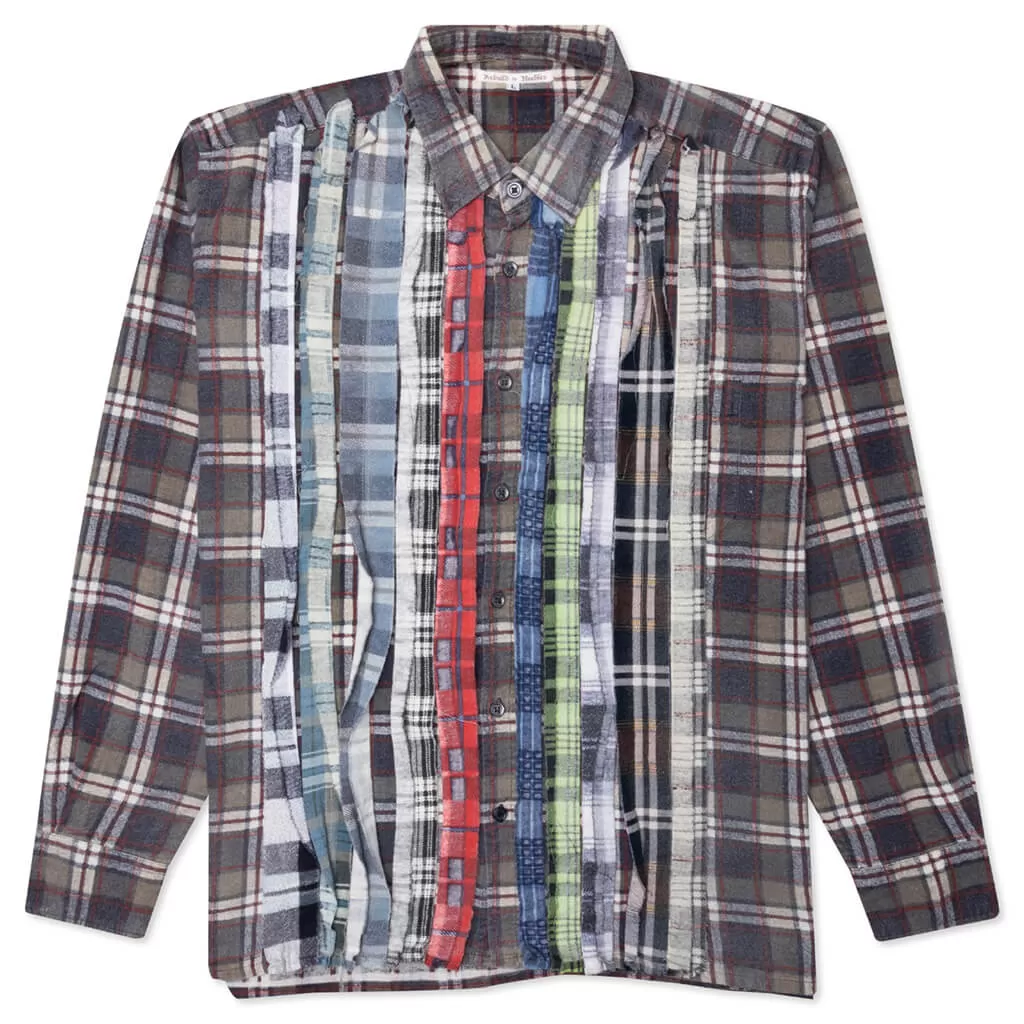 Flannel Shirt Ribbon Reflection Shirt - Assorted