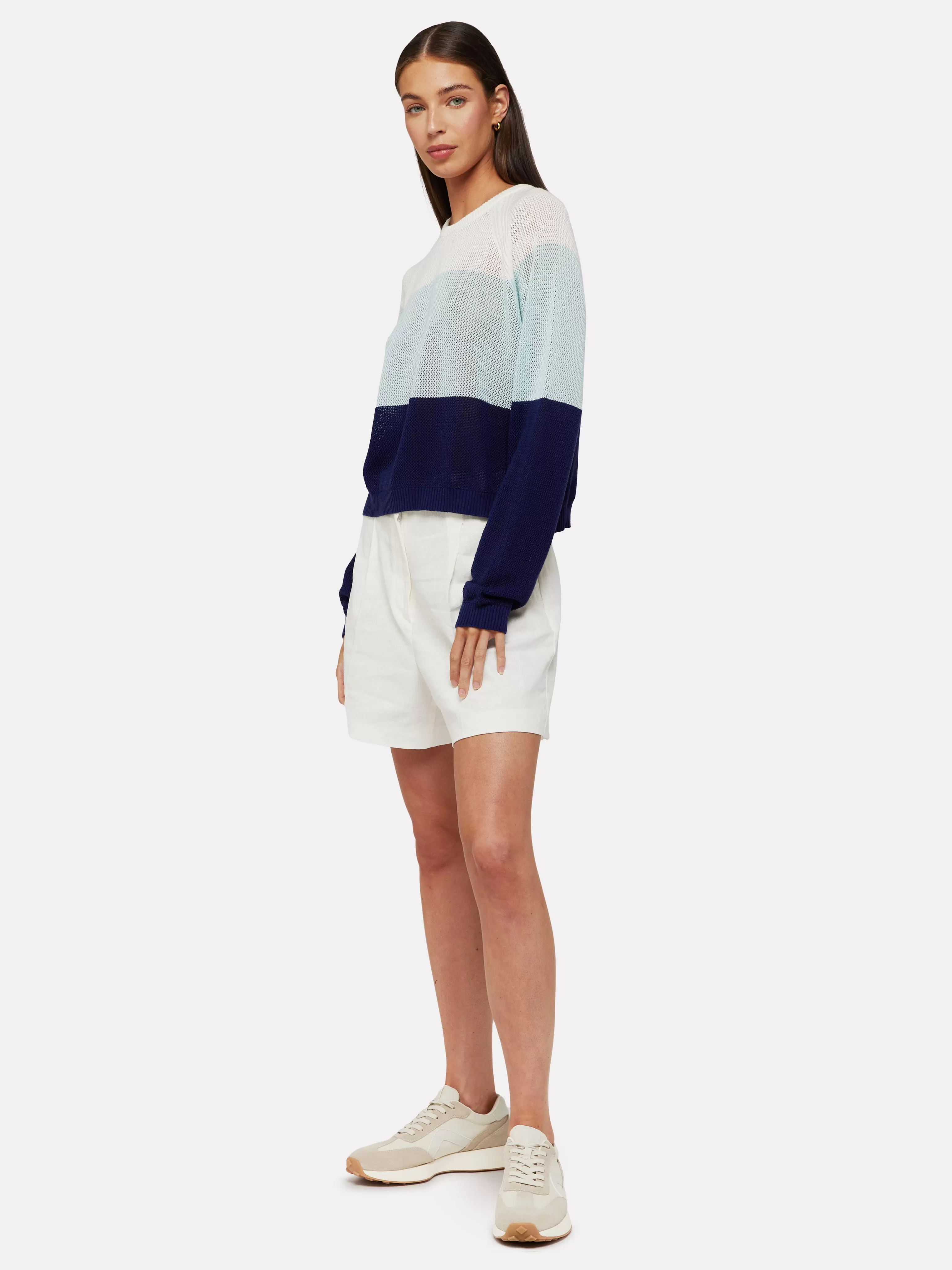 HALLE OPEN STITCH SWEATER - BRODIE