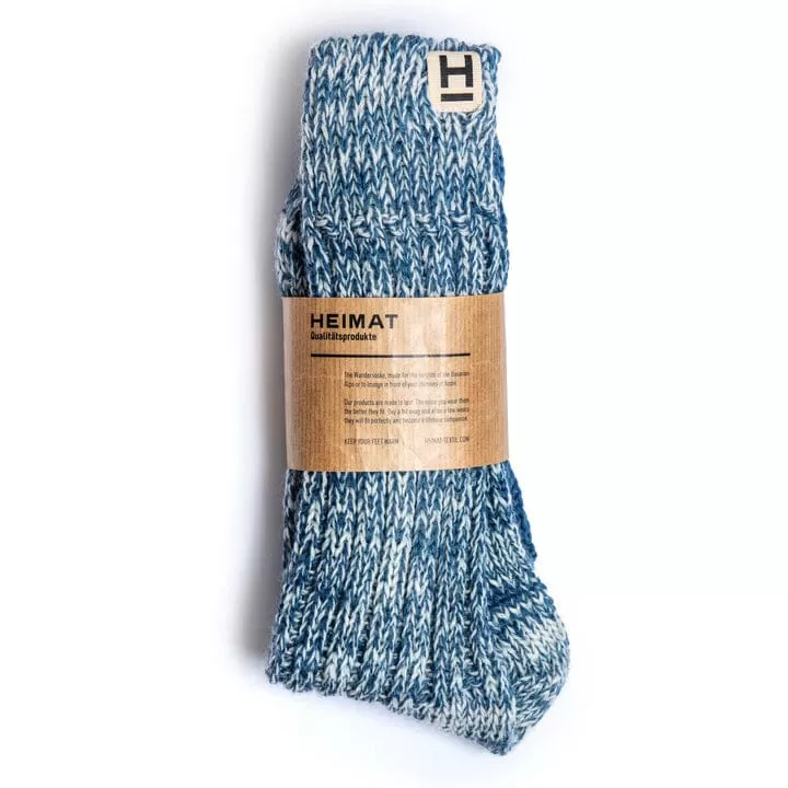 HEIMAT - Wander Sock - Trail Blue/Seashell