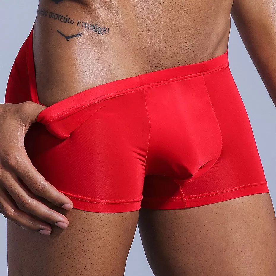 Ice silk Sexy Gay underwear men Boxer shorts men's underpants