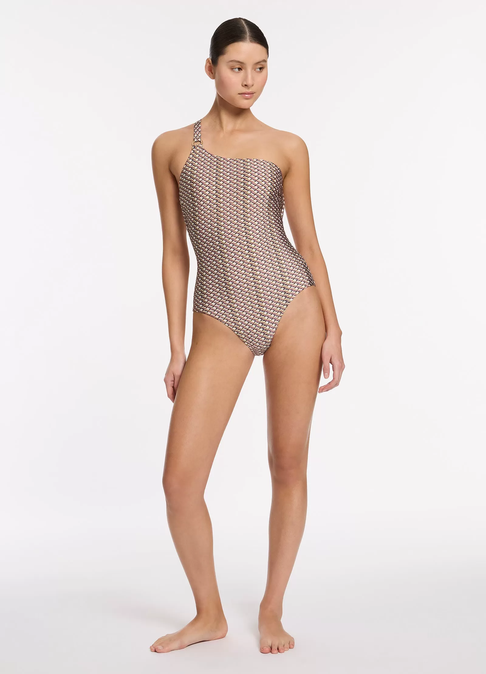 Infinity One Shoulder One Piece - Kelp