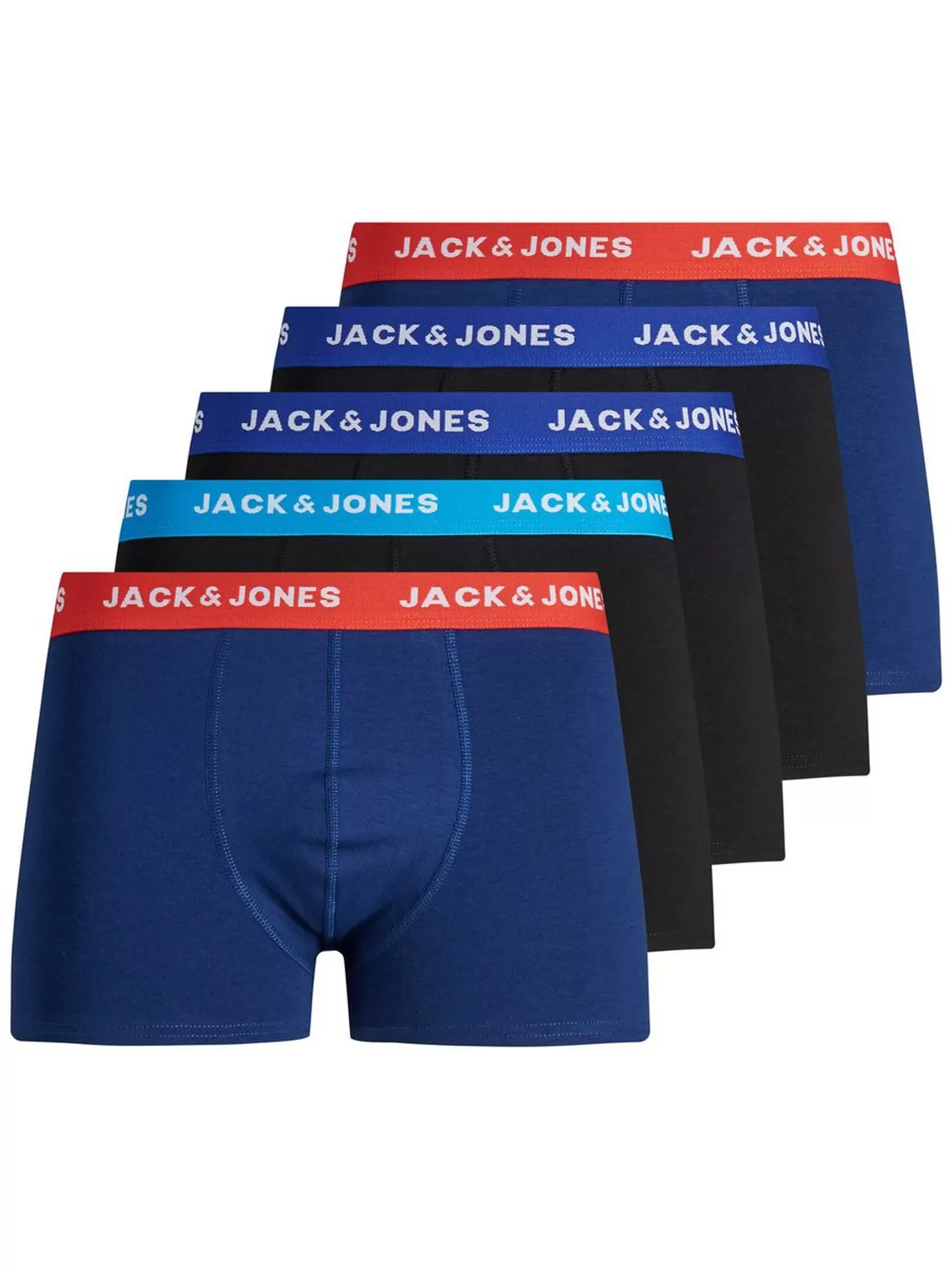 Jack & Jones Mens Boxer Shorts/ Trunks (5-Pack)