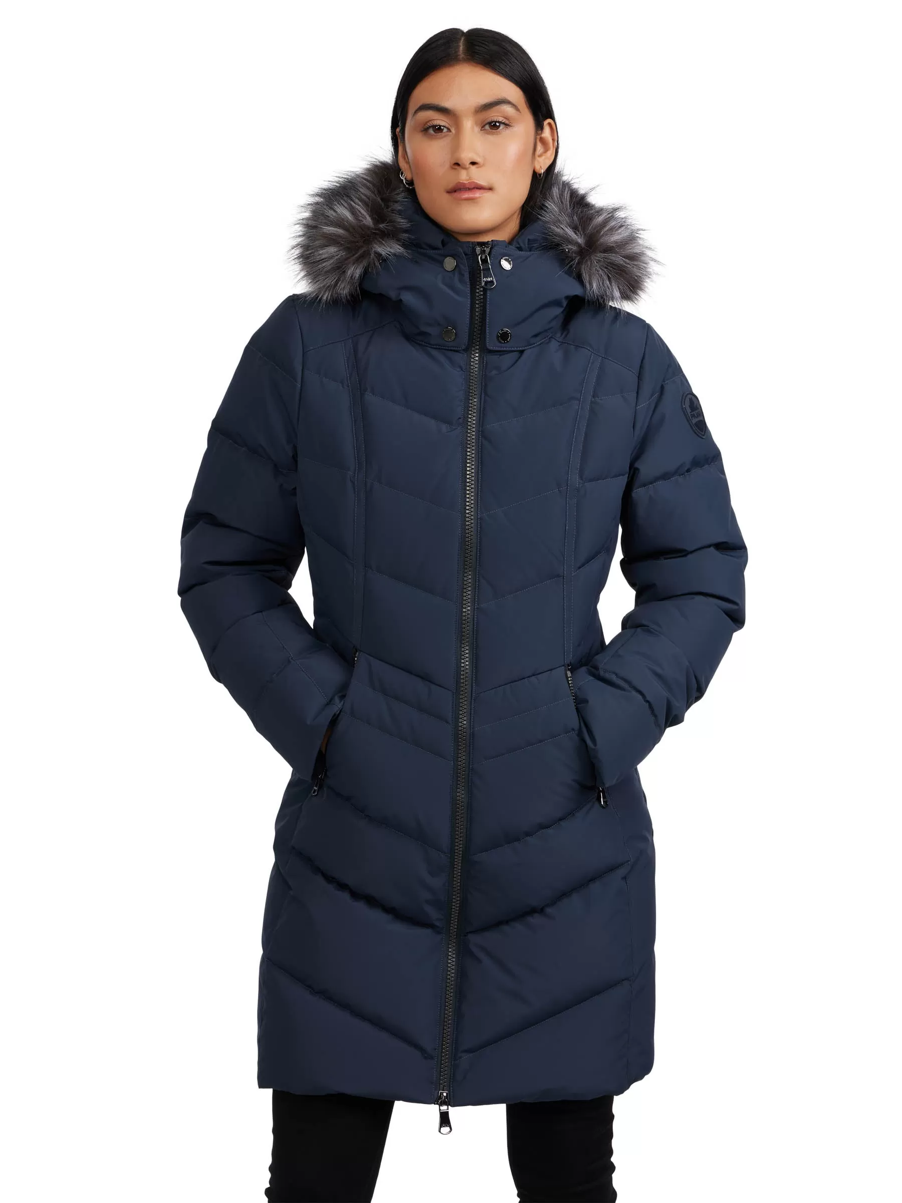 January Women's Quilted Puffer w/ Faux Fur