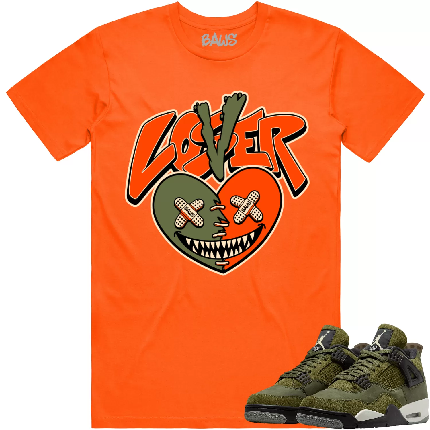 Jordan 4 Craft Olive 4s Shirt to Match - CELADON LOVER LOSER BAWS