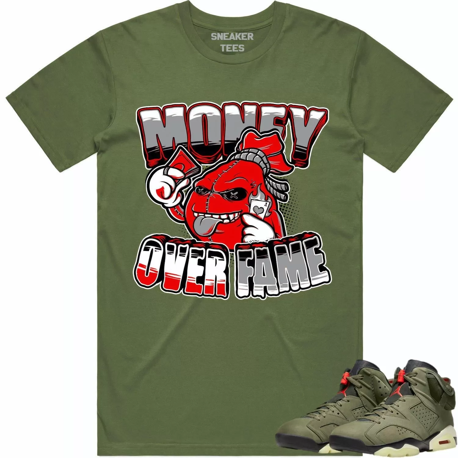 Jordan 6 Cactus Jack 6s Shirt to Match - RED MOF