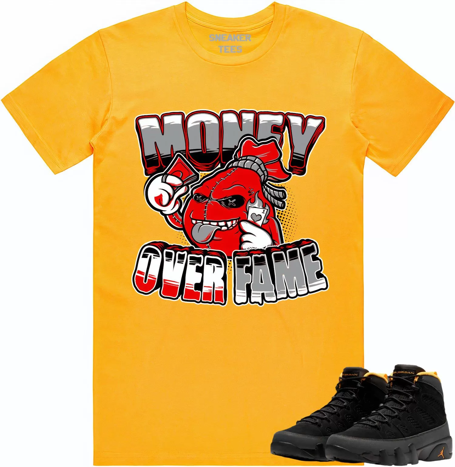 Jordan 9 University Gold 9s Shirt to Match - RED MOF