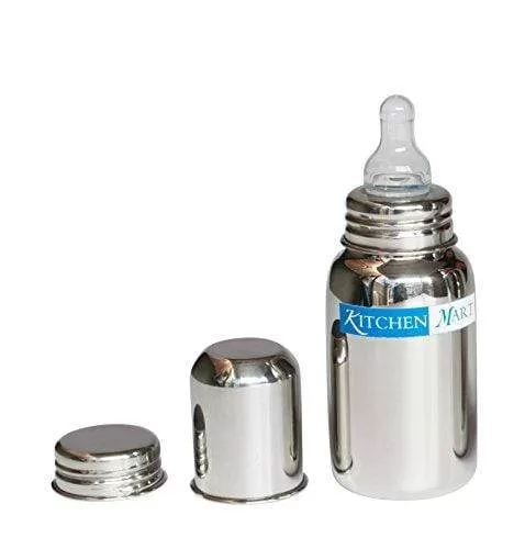 Kitchen Mart Stainless Steel Baby Feeding Bottle 225ml