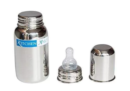 Kitchen Mart Stainless Steel Baby Feeding Bottle 225ml