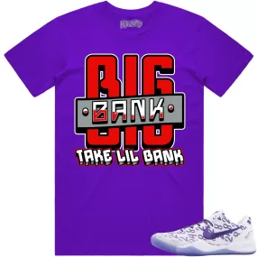 Kobe 8 Court Purple 8s Shirt to Match - RED BIG BANK