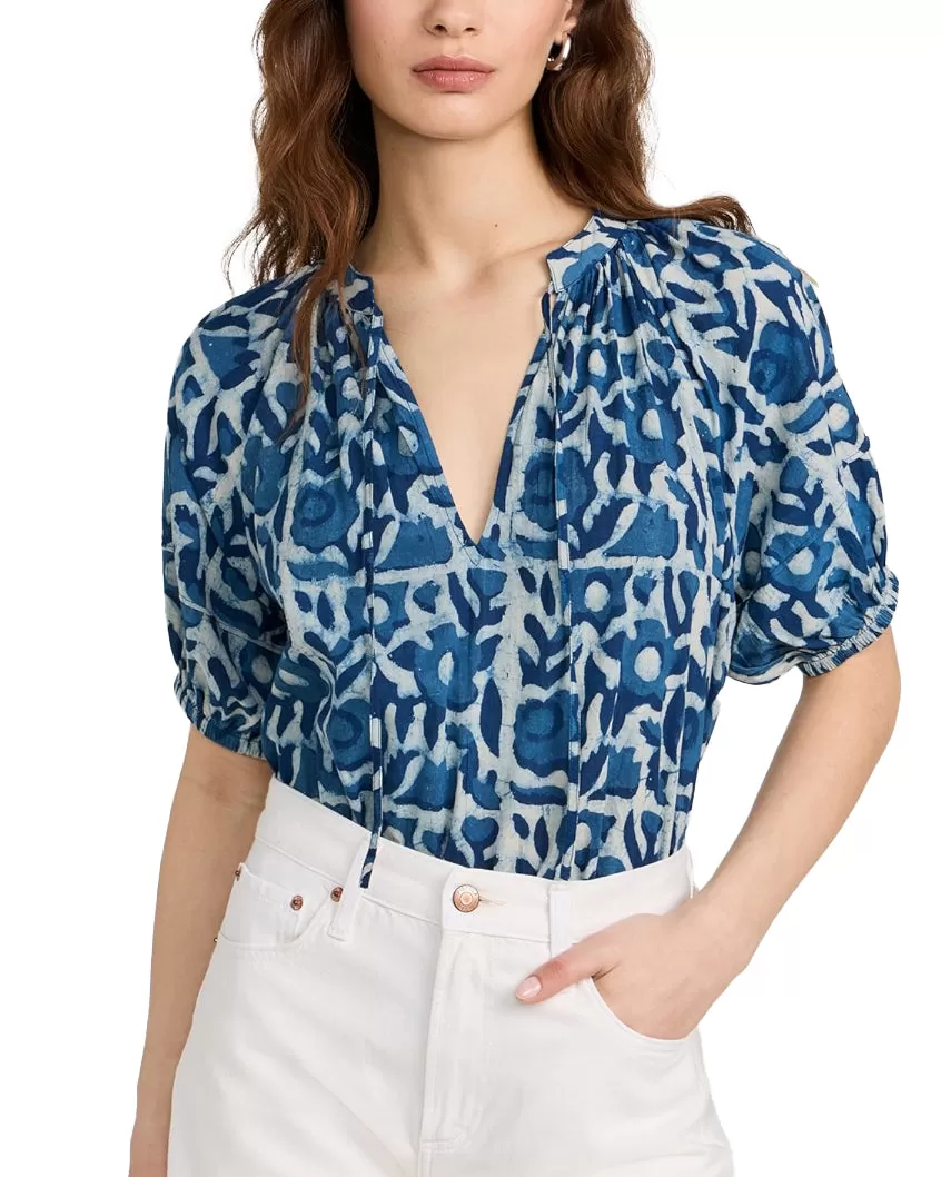 Lumina Popover (Batik Floral Indigo)