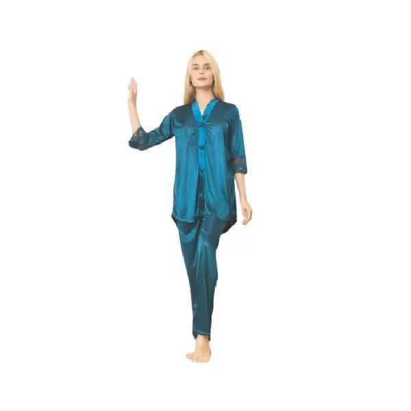 Luxury Front Open Shirt and Pajama Set