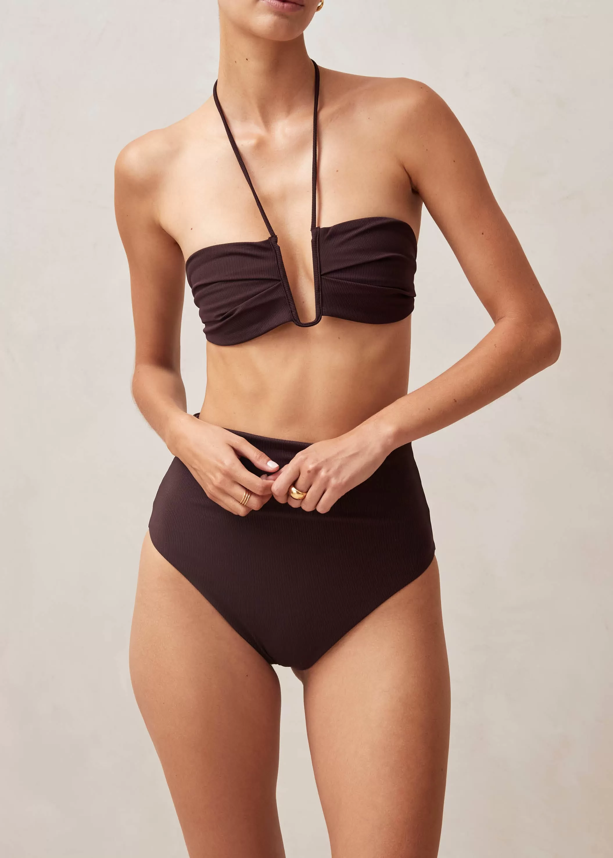 Neptune Brown Bikini Top