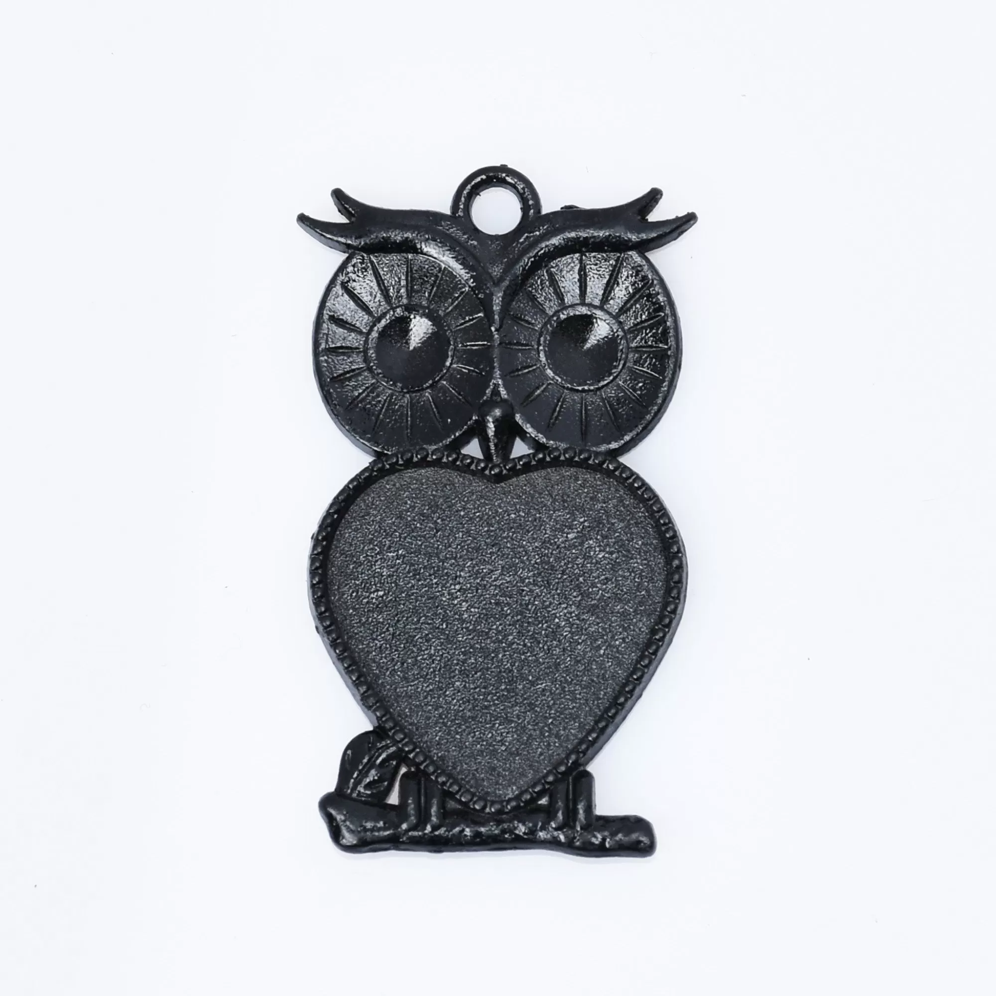 Owl Blank Bezel Pendant Trays alloy Owl Pendant Setting fit 20mm Heart Cabochon DIY Jewelry accessories 10pcs 102944