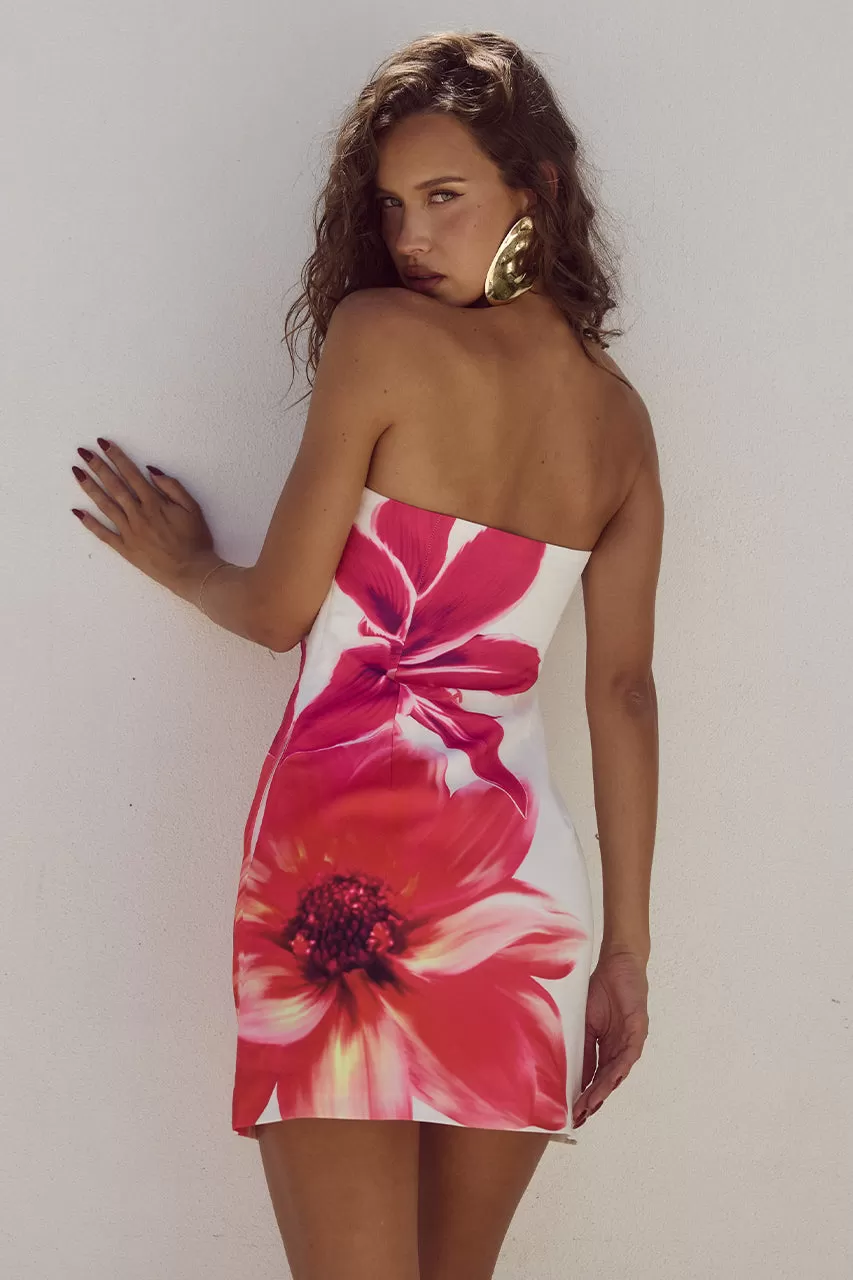 Prim Mini Dress - Tropical Flower