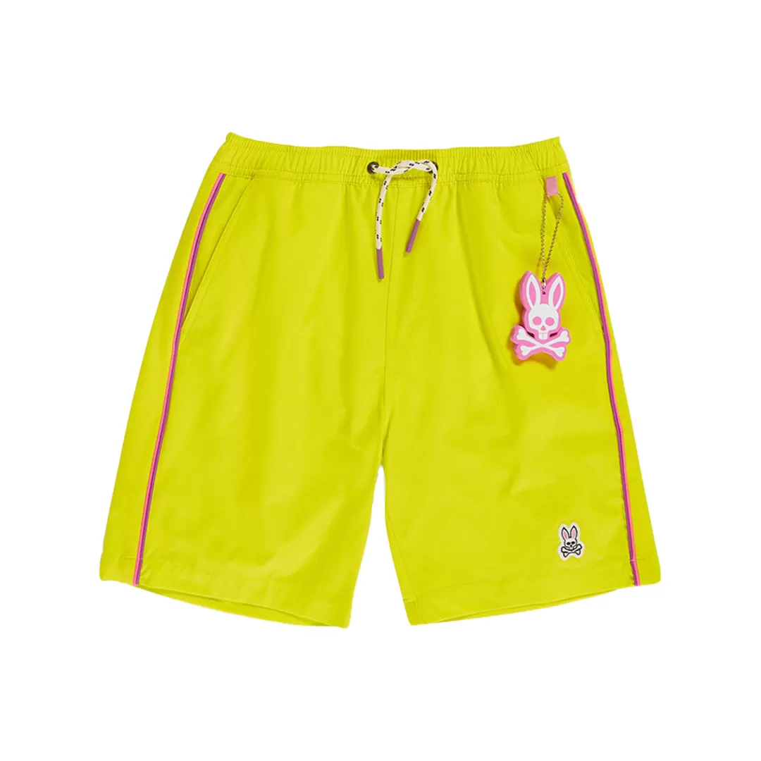 Psycho Bunny Mens Hydrochromic Swim Trunks - Fresh Citrus