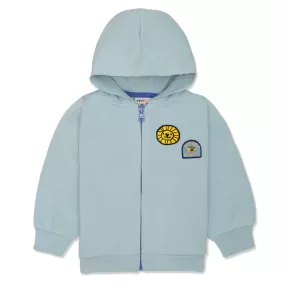 Recycled Cotton Patches Kid Zipper Hoodie