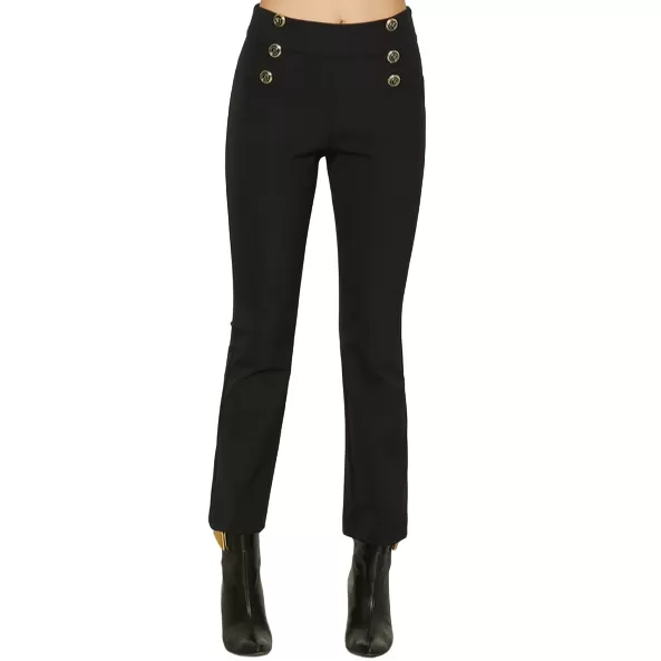 Relish casual trousers NORY_B high waist crop with buttons RDA2307036004 1199 black