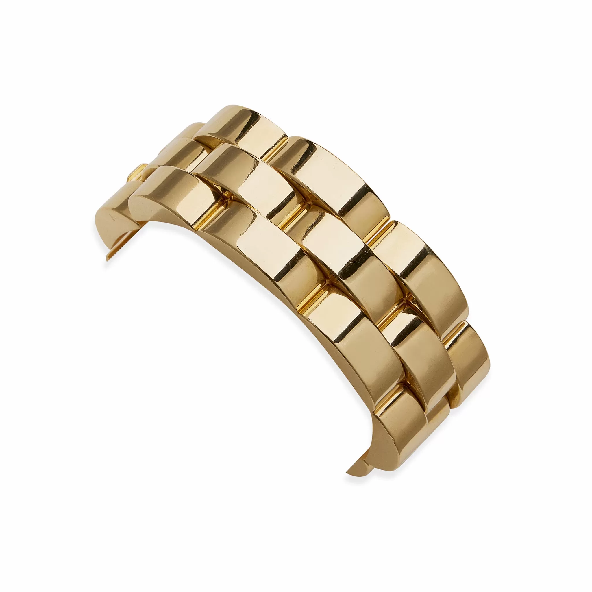 Retro 18K Gold Tank Track Bracelet